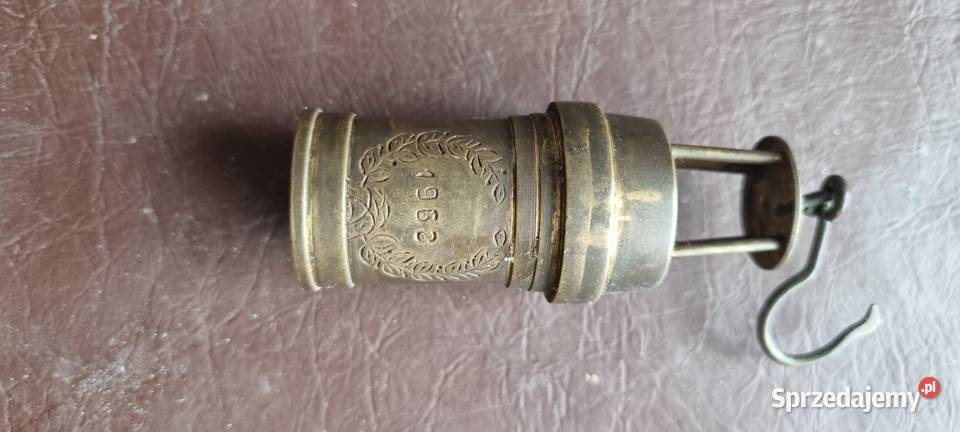 Zabytkowa mosiężna lampa Górnicza Kraków