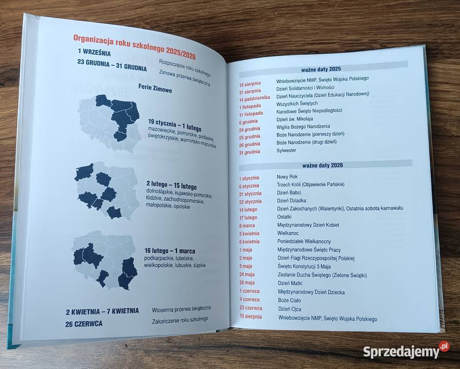 Terminarz Kalendarz nauczycielski nauczyciela Zbylitowska Góra