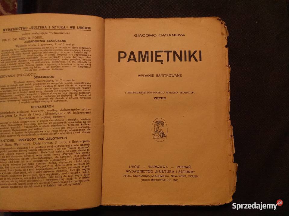 Pamiętniki Casanova miękka Proza i poezja Warszawa