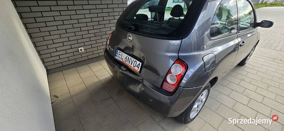 Nissan Micra k12 2004 12b Visa 193 uszkodzony Łódź sprzedam