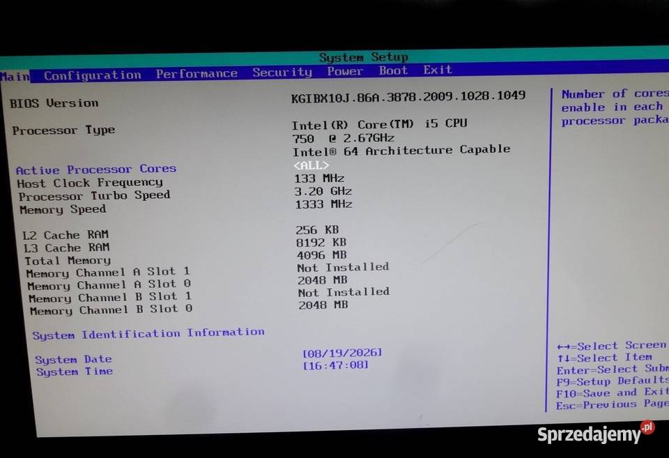 Płyta główna DP55WG procesor i5 4gb RAM