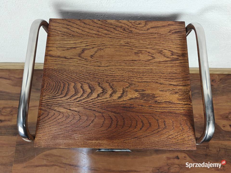 Szafka nocna lity dąb chrom brąz Bauhaus Art Warszawa