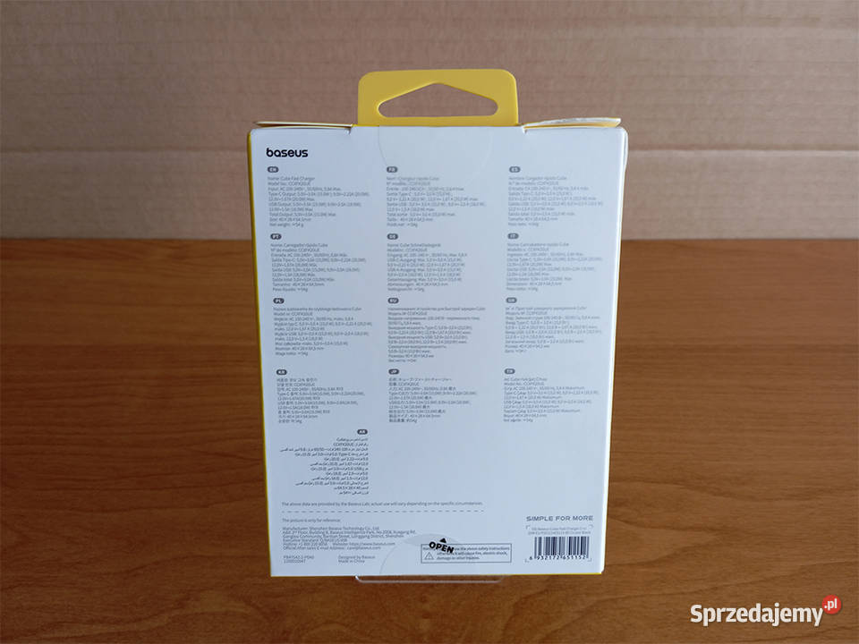 NOWY Ładowarka Baseus Fast Charging 20W USBCUSBA sprzedam
