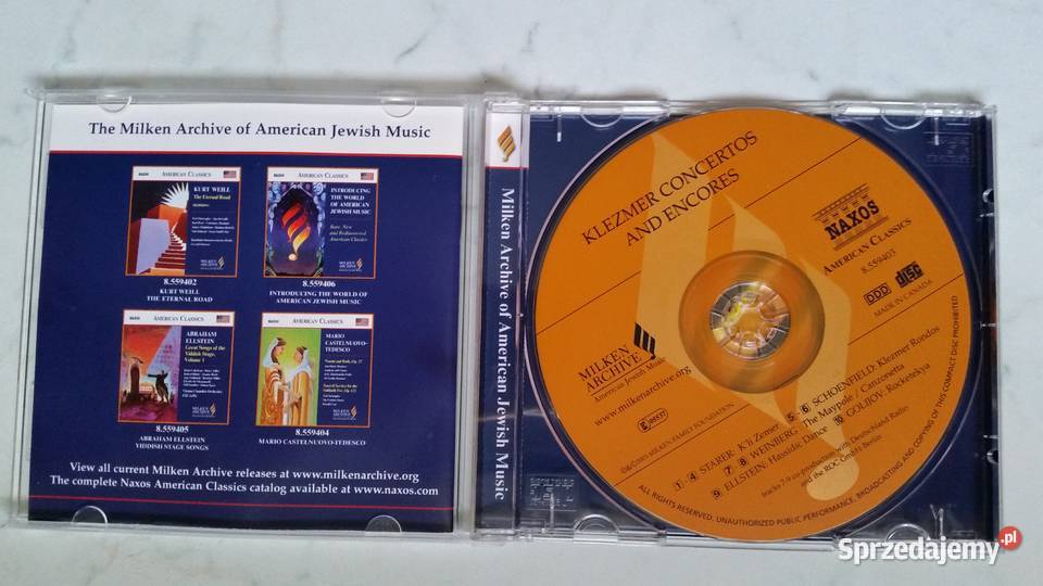 Klezmer Concertos and Encores 2003 MFFNaxos CD CD Puławy
