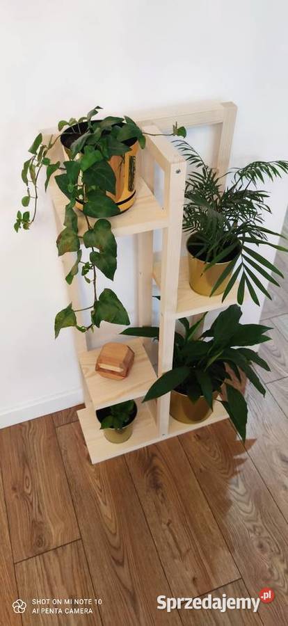 Kwietnik drewniany stojak na kwiaty Zduńska Wola