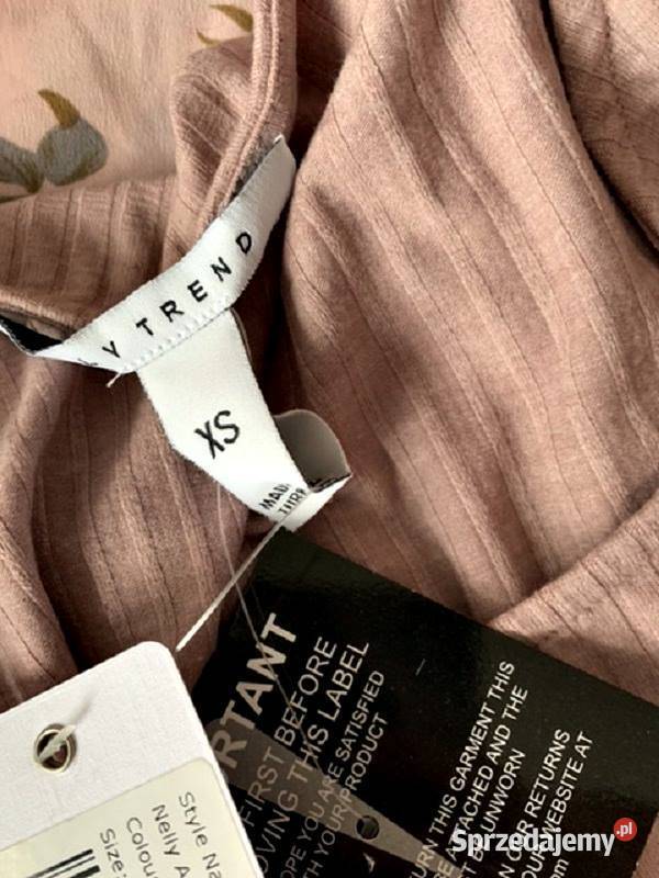 nly trend sukienka pudrowy róż prążkowana nowa Rozmiar 34(XS) Choszczno