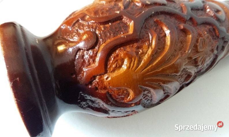 Antyk Retro Chiński Wazon Cynober Rzeźbiony Gdańsk