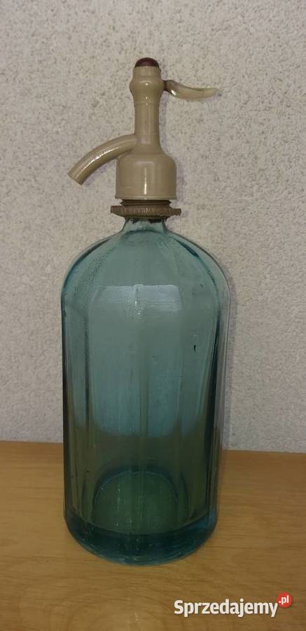 Szklany syfon do wody sodowej PRL Warszawa sprzedam