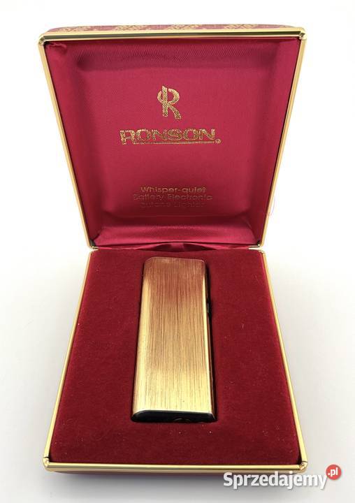 Zapalniczka RONSON Whisper Quiet Gold pudelko