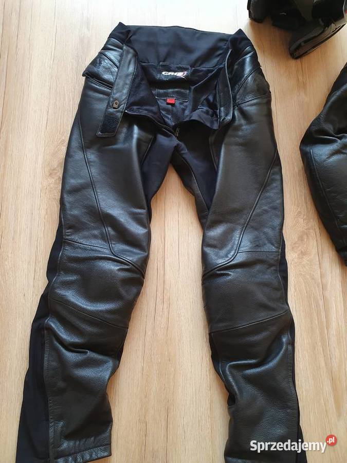 Kurtka L spodnie 42 kask S skóra czarne motocykl łódzkie Łódź