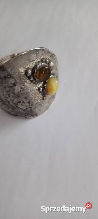 Bransoletka Bursztyn Vintage Srebro Unikat Białystok