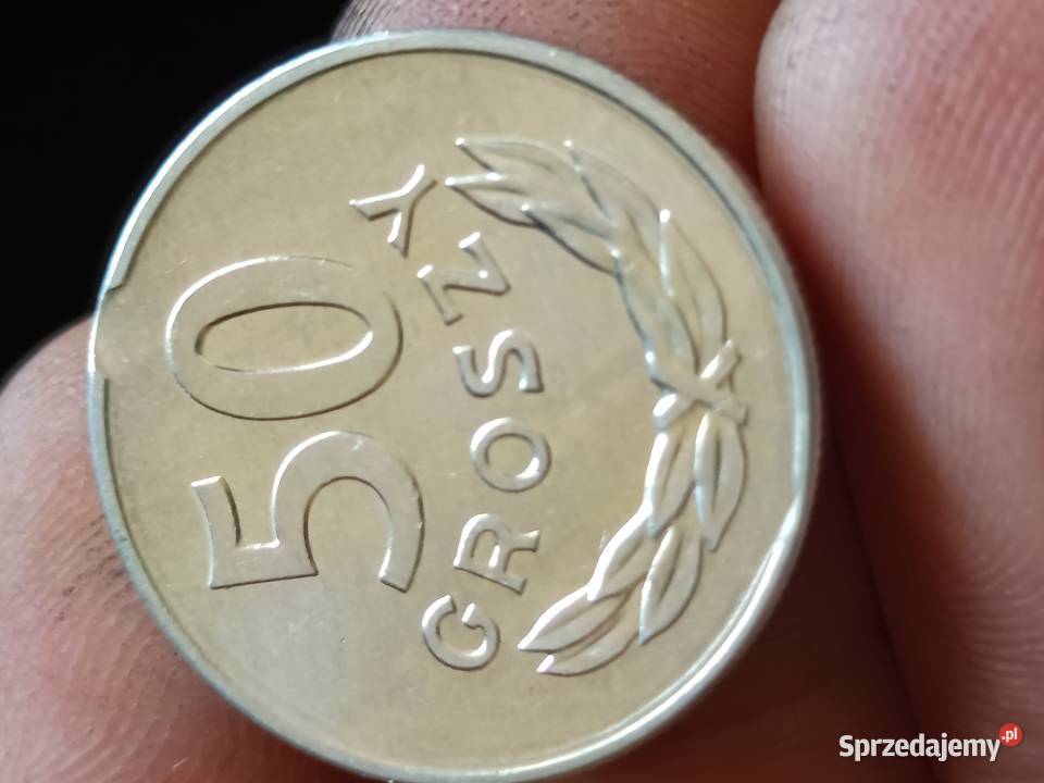 odkroj blachy zle bita data 50 groszy 1986 r Numizmatyka