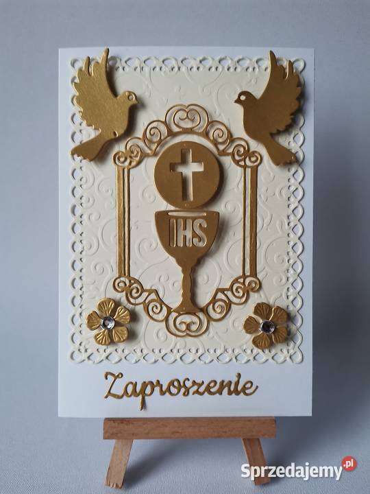 ZAPROSZENIA KOMUNIA UNIWERSALNE KIELICH Z HOSTIĄ wielkopolskie Poznań