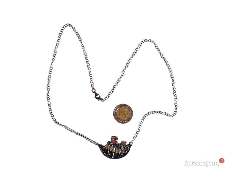 7551 Oksydowany Łańcuszek z Ryngrafem Kędzierzyn-Koźle