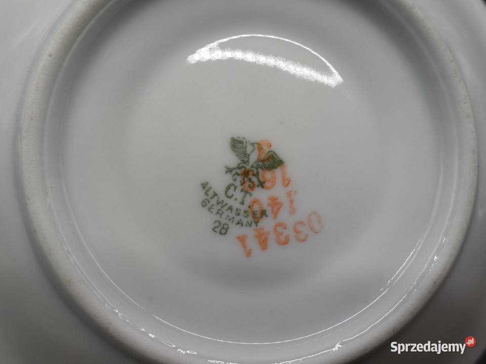 Porcelanowy talerzykpodstawek Carl Tielsch Raszków