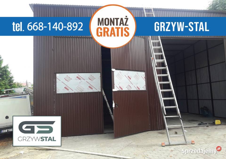 GARAŻ BLASZANY Garaże Blaszane Hala Magazynowa Maków Mazowiecki