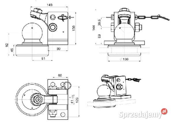 Kulka spawana z mocowaniem K80 02481350 Kamionna