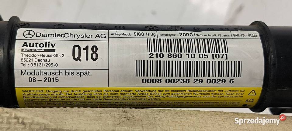 KURTYNA LEWA MERCEDES W210 2108601005 osobowe kujawsko-pomorskie sprzedam