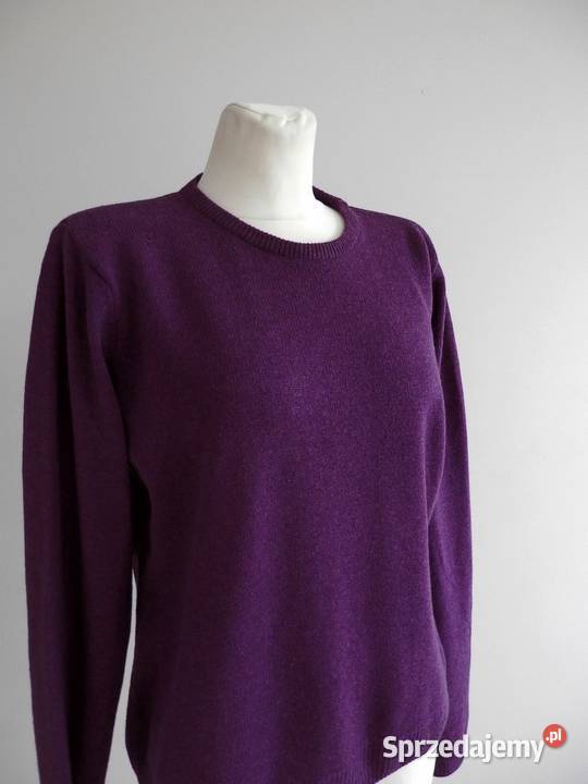 Sweter Pure Wool Wełniany Wrzosowy Lawendowy Rozmiar 40(L) podlaskie Łomża sprzedam