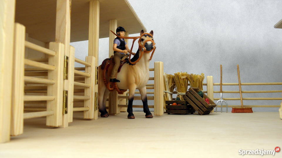 Stajnia drewniana koni Schleich 8 BOKSÓW wielkopolskie sprzedam