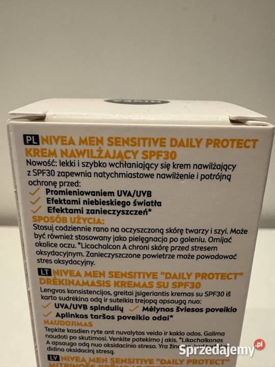 Nivea Men Sensitive nawilżający krem do twarzy wielkopolskie Poznań