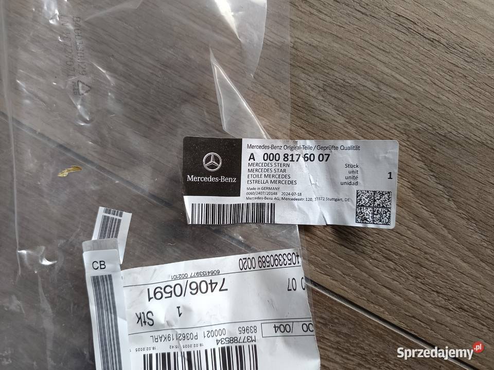Emblemat gwiazda grilla MERCEDES W177 W205 W206 Malbork