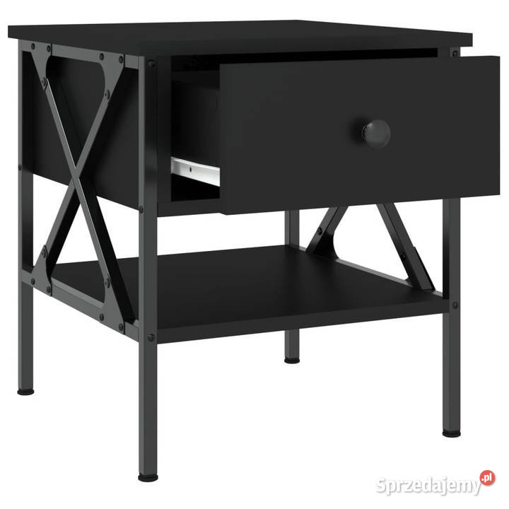 Stoliki nocne 2 czarne 40x42x45 WM825954 Warszawa