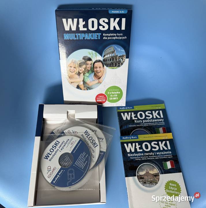 Włoski multipakiet Edgard 2 książki 6xCD 1xMP3 pomorskie Gdańsk