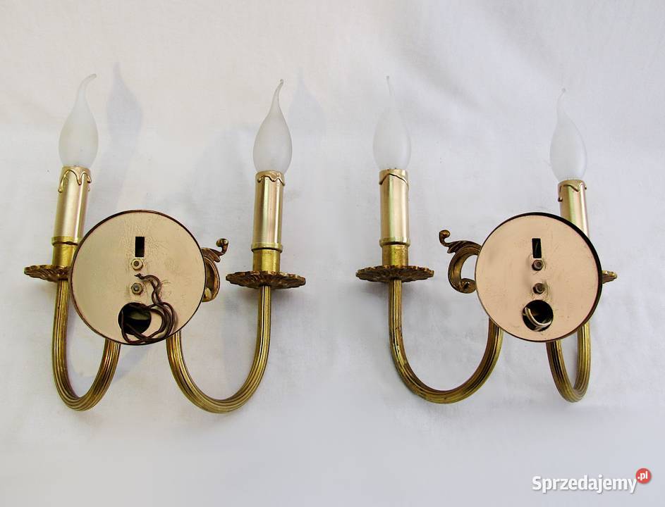 2 kinkiety podwójne mosiądz zachodniopomorskie
