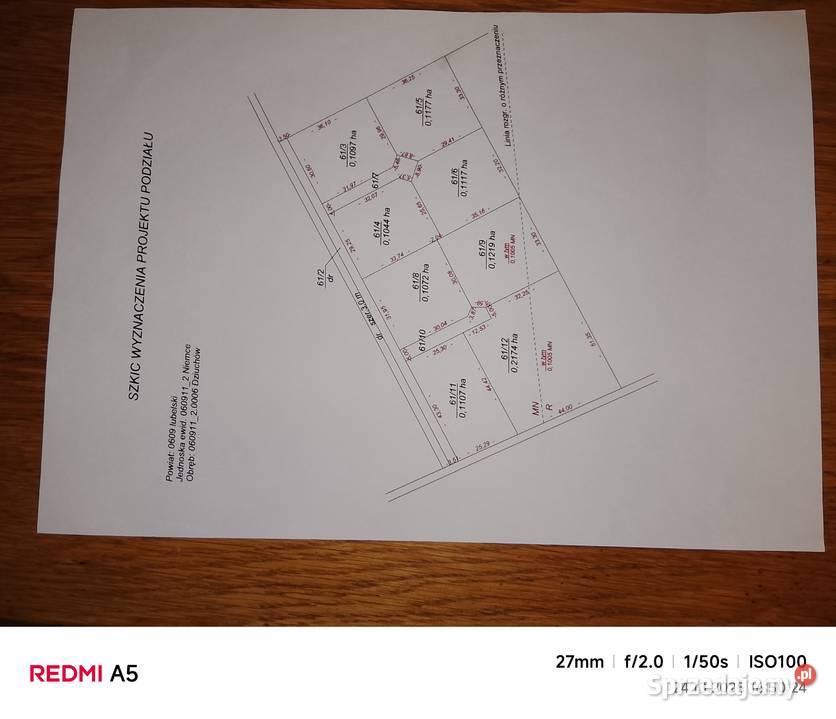 działka budowlana w Dziuchowie Dziuchów sprzedam