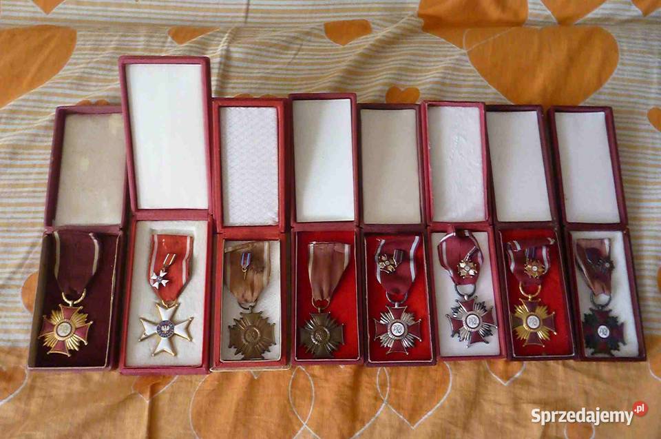 ZBIÓR ZESTAW ODZNACZEN ORDERY KRZYŻ małopolskie Kraków