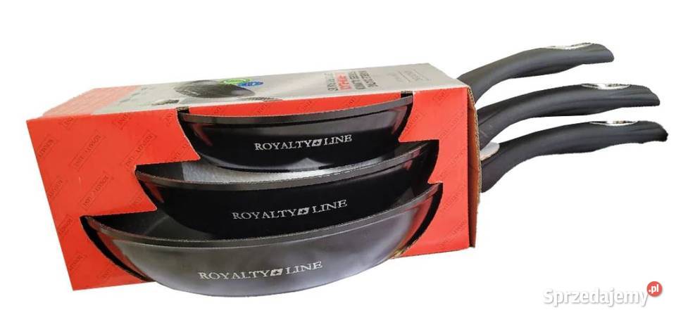 129 Patelnie marmurkowe Royality 3 sztuki Zabrze