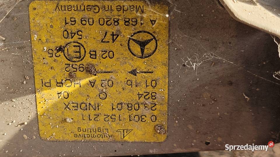 Lampy przednie Mercedes A klasa W168 mazowieckie Łagów sprzedam