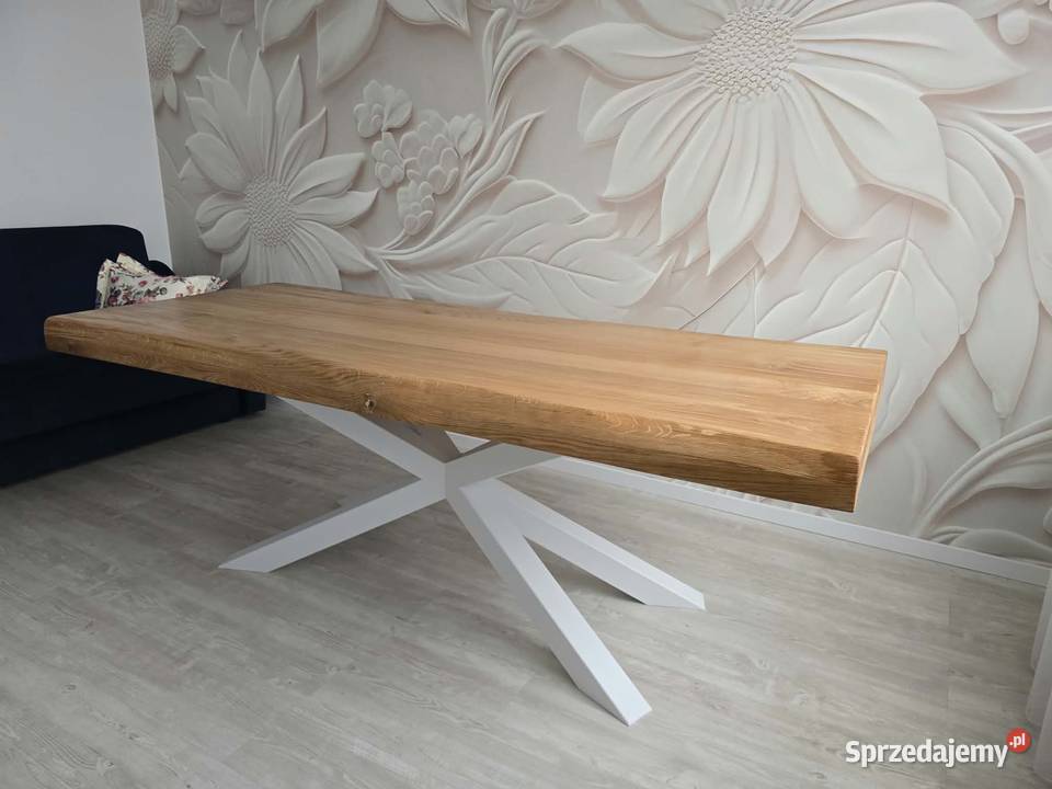 Stół dębowy masywny do jadalni salonu Komplety mebli Chojnice