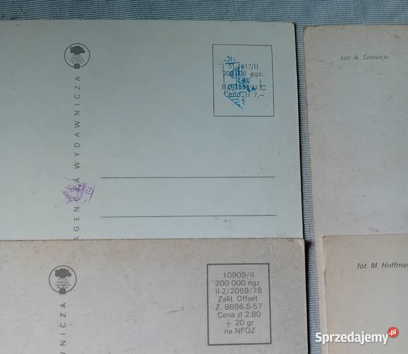 Zestaw 4 pocztówek wielkanocnych KAW 197881 r sprzedam