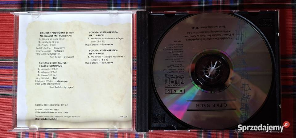 Muzyka Mistrzów CPHEBach Styl Galant CD Kraków