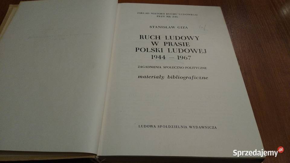 Ruch ludowy w prasie Polski Ludowej 19441967 Kultura i Rozrywka Gdańsk