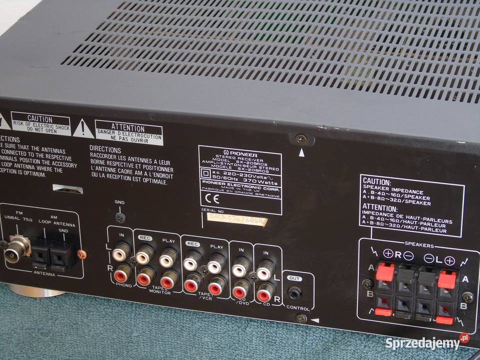 Japoński amplituner Pioneer SX205 RDS 370 wat Jasło sprzedam