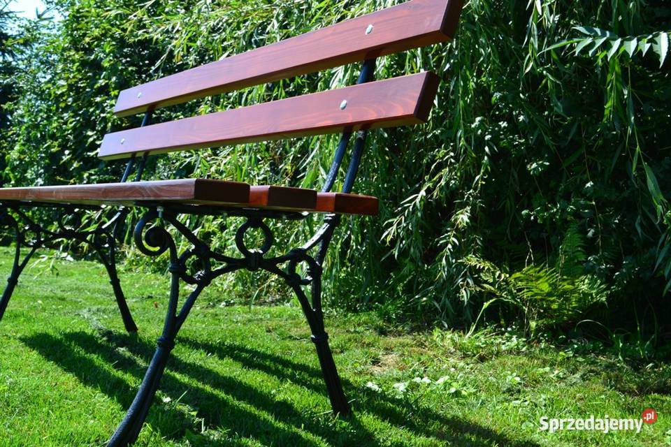 Ławka Parkowa Ogrodowa Żeliwna Miejska z Ławy i ławki