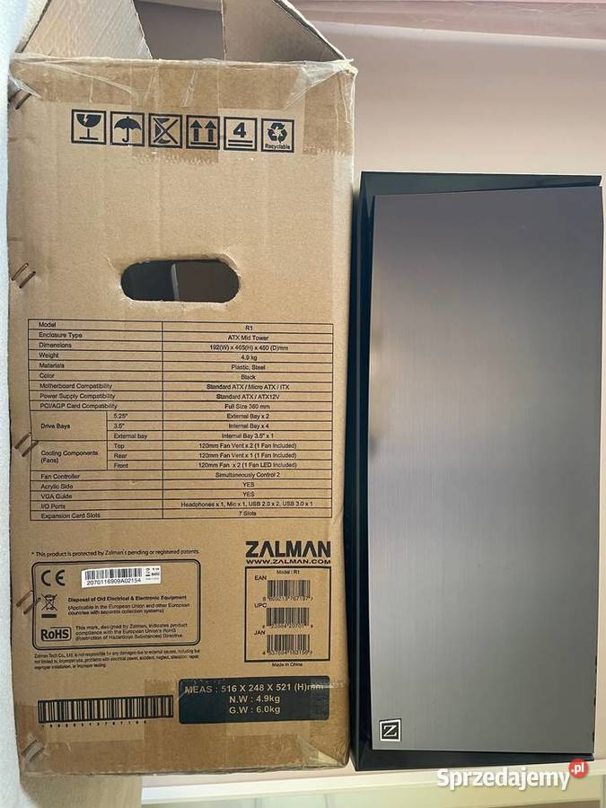 Obudowa komputera ZALMAN R1 ATX Mid Tower karton Kołobrzeg sprzedam