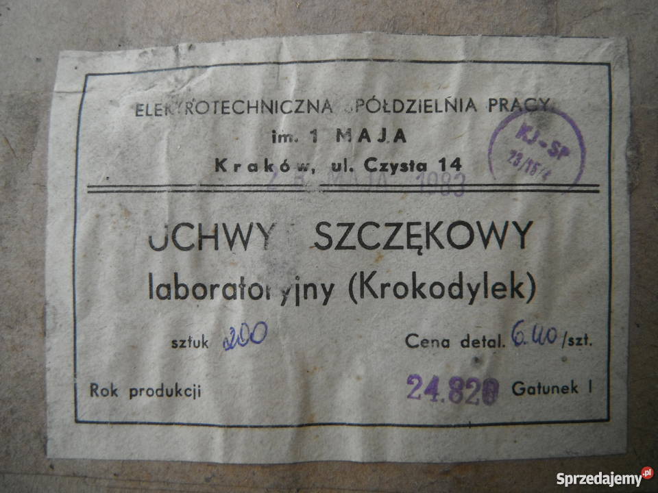 Krokodylek uchwyt szczękowy laboratoryjny Biznes i Przemysł Chlewiska