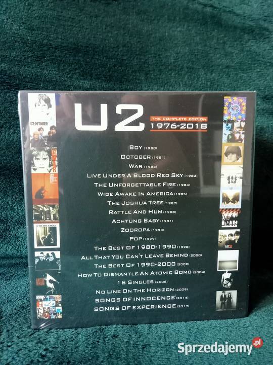U2 pełna dyskografia box 22 płyty cd nowy folia rock Płyty i kasety Ząbki