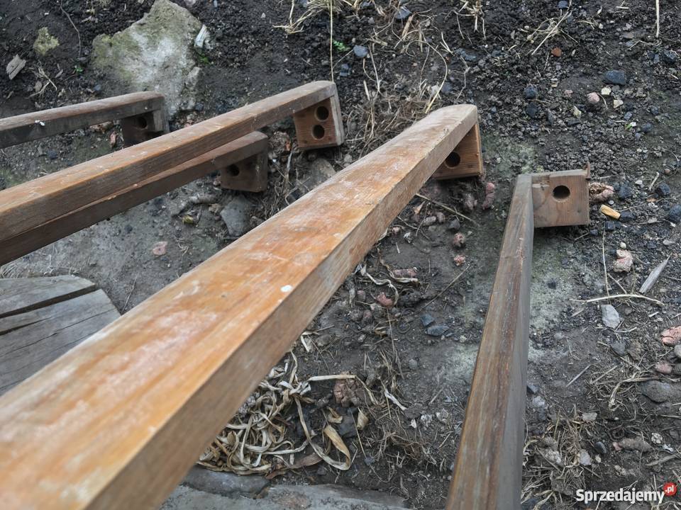 Stare karnisze dębowe z PRLu OKAZJA Wystrój okien