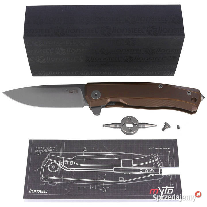 Nóż składany LionSteel Myto Bronze Titanium Warszawa sprzedam