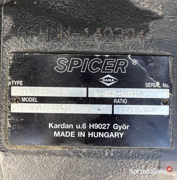 Most napędowy Dana Spicer 211302 334F3243 do JCB Poznań