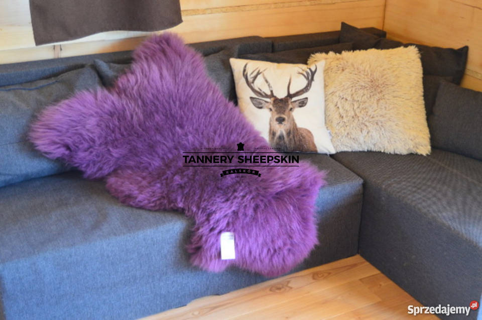 Skóra Owcza Filoetowa Dekoracyjna Naturalna Szaflary
