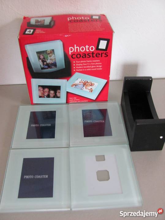 Szklane podstawki z wkładem na zdjęcia Zamość