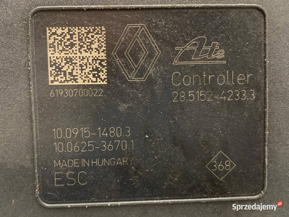 POMPA ABS RENAULT MEGANE IV 476607355R 13 140 osobowe Układ ABS i ESP podkarpackie sprzedam