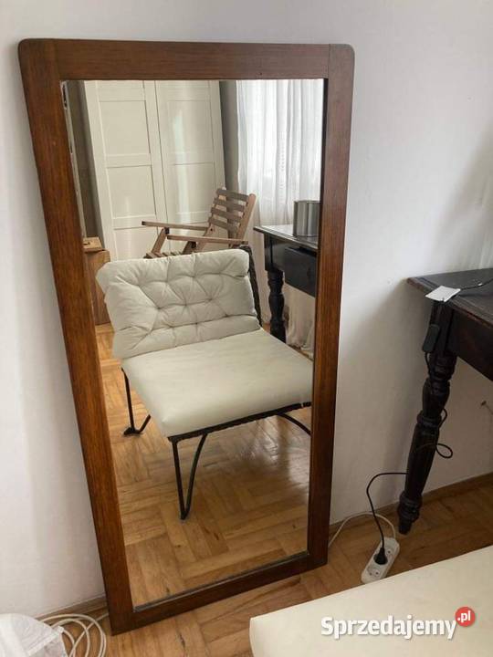 lustro w drewnianej ramie duże antyk Bochnia
