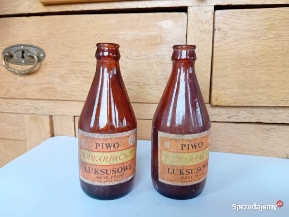 Butelki piwie Piwo Podkarpackie Luksusowe PRL podkarpackie Dębica